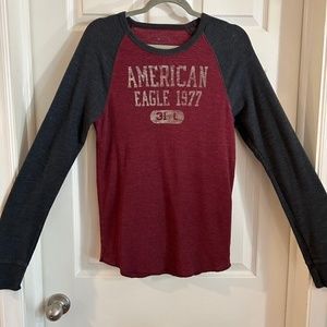 American Eagle Thermal Baseball Shirt, Small
